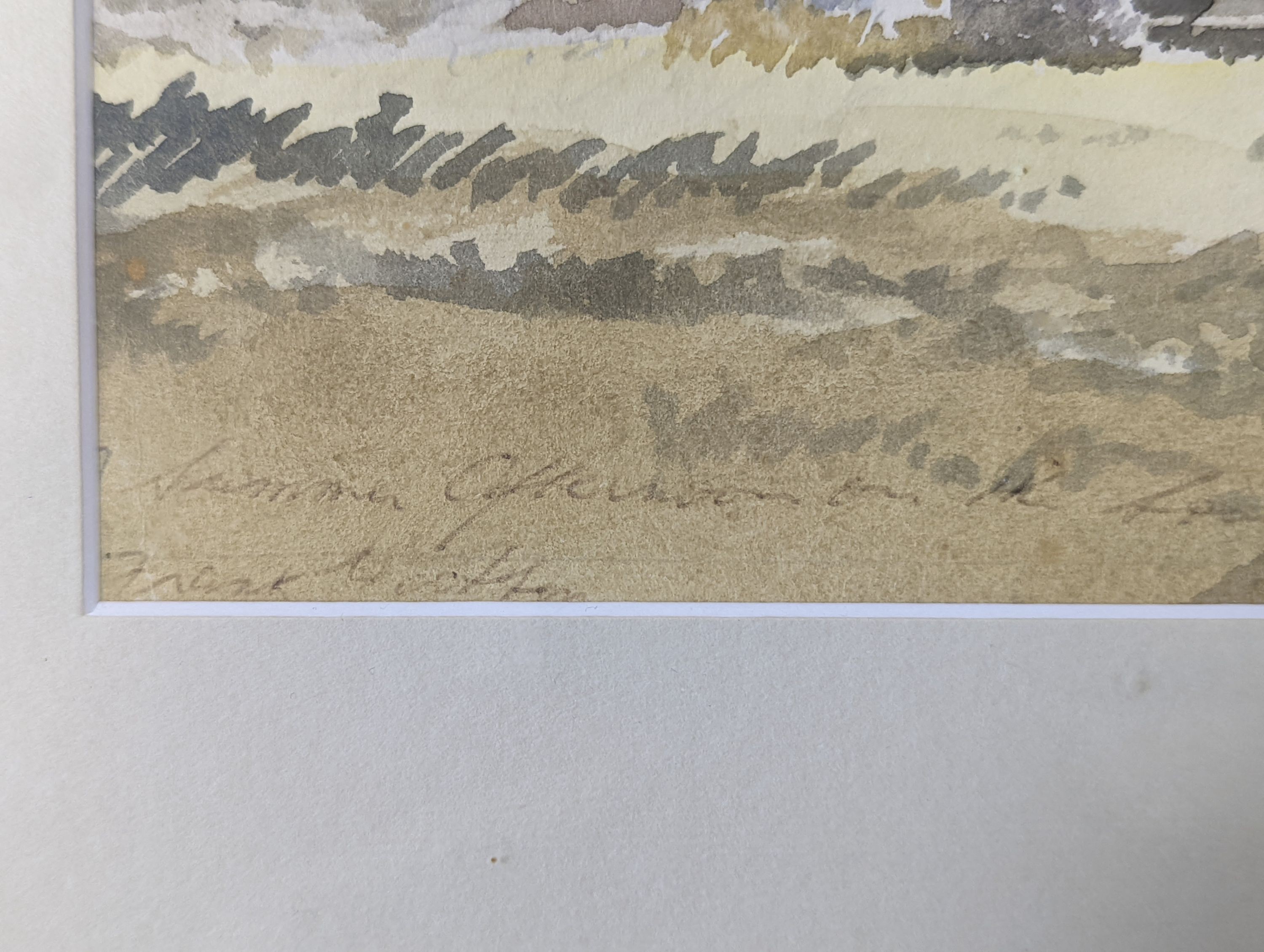 Frank Wootton (1914-1998), watercolour, Summer afternoon South Downs, signed, 23 x 37cm